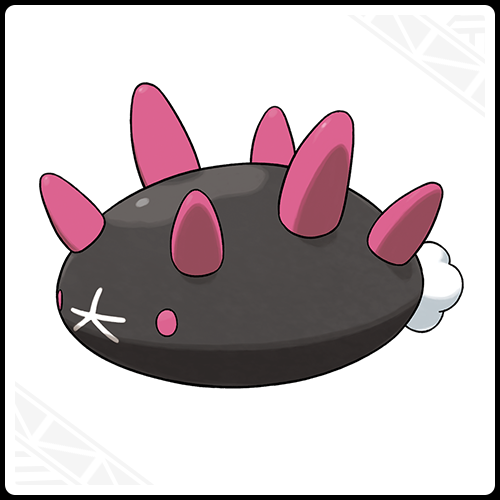 The sea cucumber Pokémon Pyukumuku is covered by a mucus that moisturizes its skin to allow it to stay on land for a week.