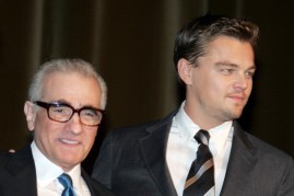 US actor Leonardo DiCaprio (R) poses with US director Martin Scorsese before the screening of the movie 'The Departed' (Les Infiltres) directed by Scorsese, 10 October 2006 at the Grand Rex in Paris.