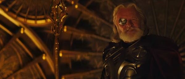 Anthony Hopkins as Odin in the first "Thor" movie released in 2011.