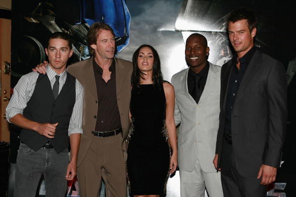 Shia LeBeouf, Director Michael Bay, Megan Fox, Tyrese Gibson and Josh Duhamel attend the screening of Transformers at the Empire Leicester Square on June 22, 2007 in London, England.