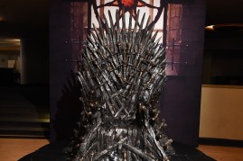 The Iron Throne is displayed at HBO's 'Game Of Thrones' Live Concert and Q&A event with composer Ramin Djawadi at the Hollywood Palladium on August 8, 2016 in Los Angeles, California.