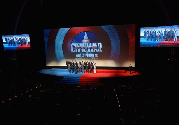 The cast & crew attend The World Premiere of Marvel's 'Captain America: Civil War' at Dolby Theatre on April 12, 2016 in Los Angeles, California.