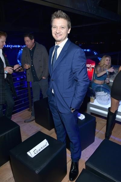 Actor Jeremy Renner attended DirecTV Super Saturday Night Co-hosted by Mark Cuban's AXS TV at Pier 70 on February 6 in San Francisco, California.